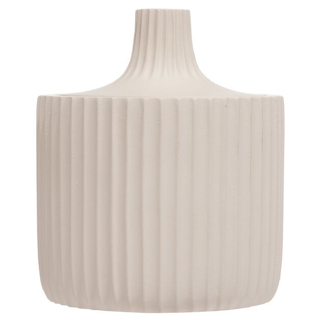 Pot &agrave; coton plastique rose effet rainur&eacute; &Oslash;9xH10cm