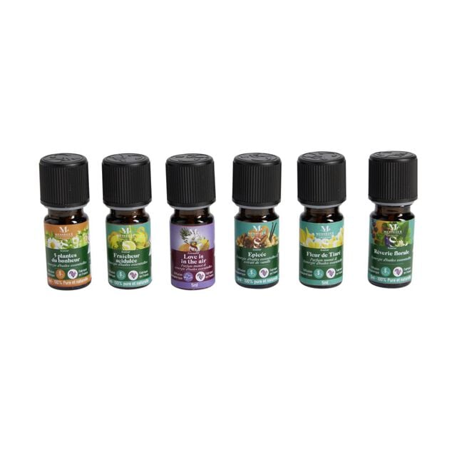 Coffret huiles essentielles et parfums Mességué synergie 6x5ml en bois