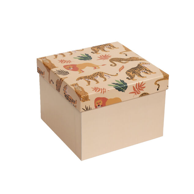 Boîte à cadeau carrée 15x15xH11cm (2 modèles)