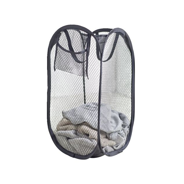 Panier &agrave; linge 20L pliable avec poign&eacute;es 23,5x23,5x46,5cm