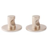 Pat&egrave;re murale ronde m&eacute;tal rose &Oslash;4,3cm x2