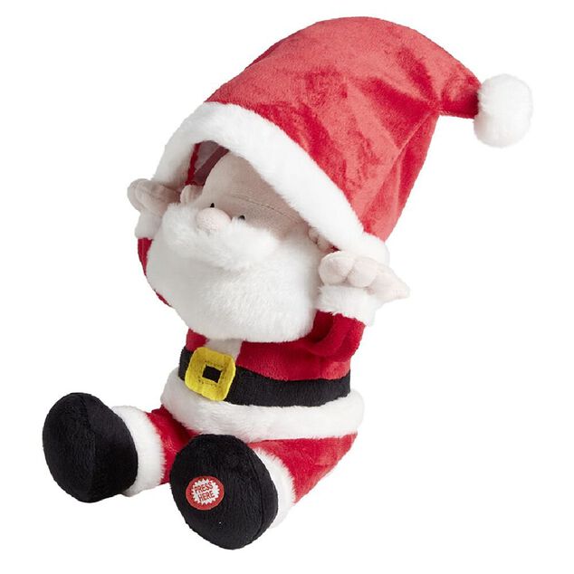 Peluche anim&eacute;e et musicale P&egrave;re-No&euml;l ou pingouin H34cm