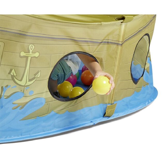 Piscine &agrave; balles bateau pirate 110x75xH50cm