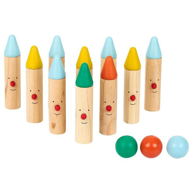 Jeu bowling en bois 14 pi&egrave;ces