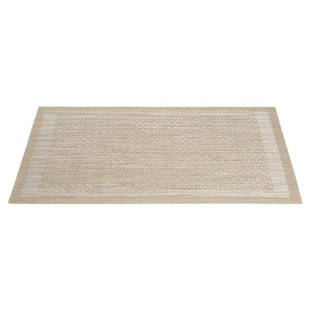 Set de table rectangulaire PVC 30x45cm effet tissé losange beige
