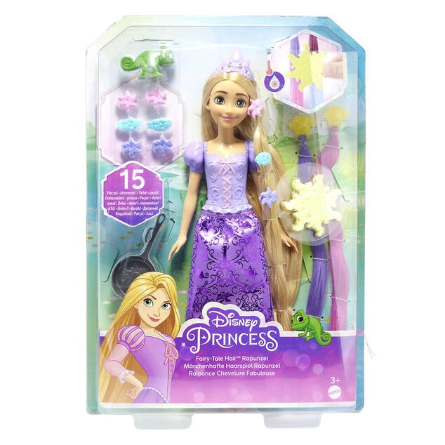 Poup&eacute;e Princesse Disney Raiponce avec accessoires H28cm