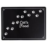 Tapis repose gamelle animaux Cat's Food plastique 32x43cm