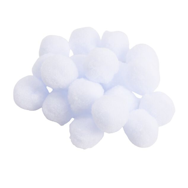 Boule de neige décoration de Noël blanche Ø4cm x100