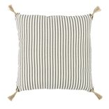 Coussin d&eacute;co marini&egrave;re et pompons 45x45cm