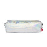Trousse plastique transparente effet holographique 21x6,5cm