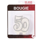 Bougie anniversaire chiffre 50