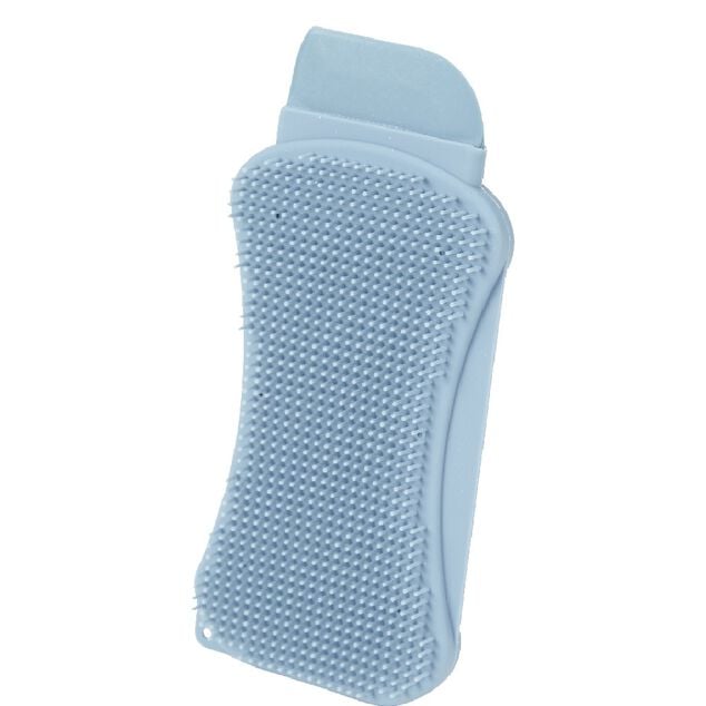 &Eacute;ponge silicone 3 en 1 raclette grattoir L. 16,5 cm