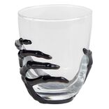 Verre main squelette Halloween noir transparent
