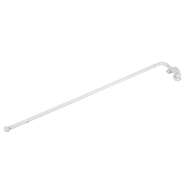 Tringle pivotante extensible aluminium blanc L60-100cm