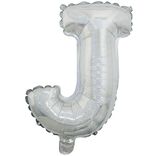 Ballon forme lettre J aluminium (2 modèles argenté ou doré)