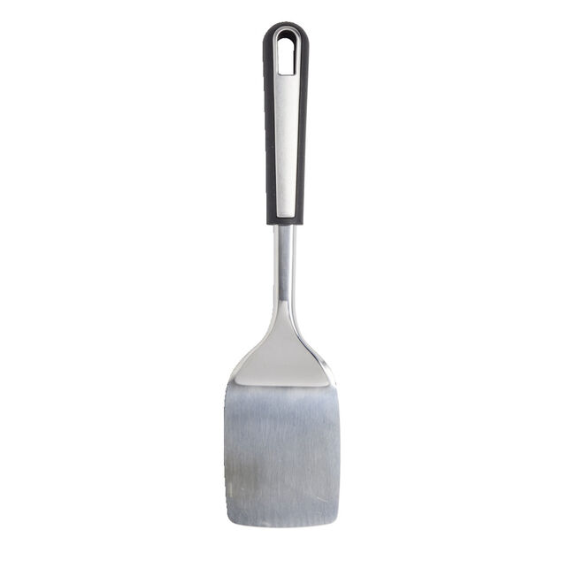 Spatule de cuisine en inox avec manche en plastique noir L.31cm
