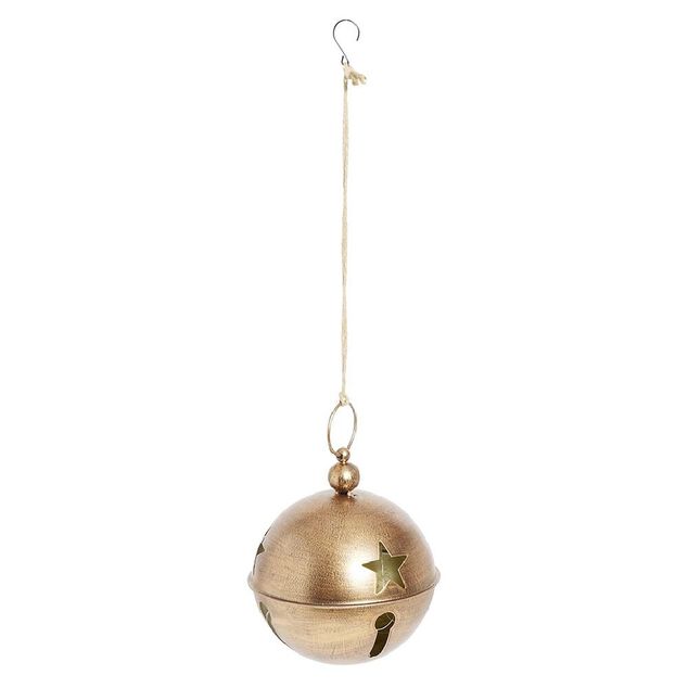 Grelot lumineux &agrave; suspendre dor&eacute; &Oslash;21cm