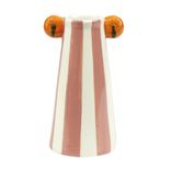 Soliflore c&eacute;ramique bayad&egrave;re rayures color&eacute;es poign&eacute;es fruit &Oslash;6,5x12cm (2 mod&egrave;les)