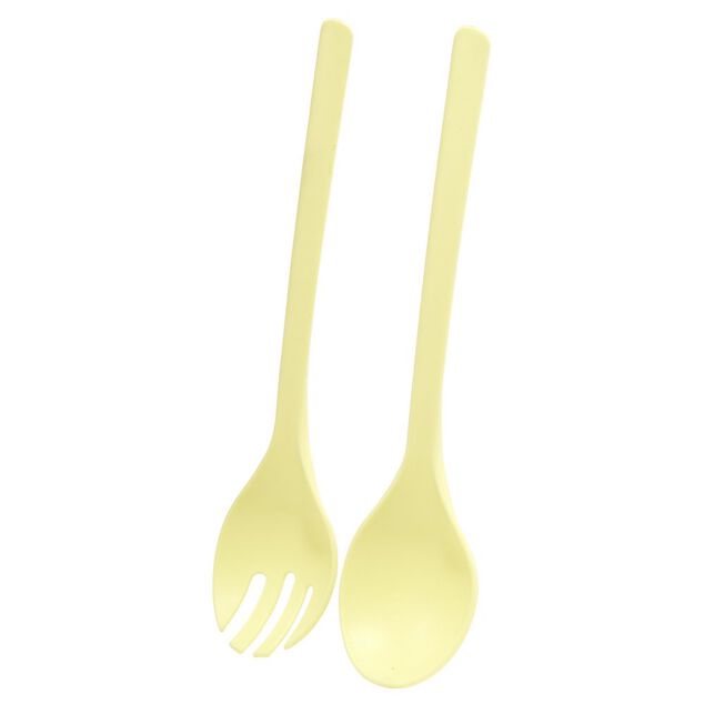 Couverts &agrave; salade plastique color&eacute; L26,5cm