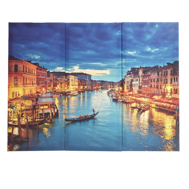 Toile triptyque imprim&eacute; Venise 80x60cm