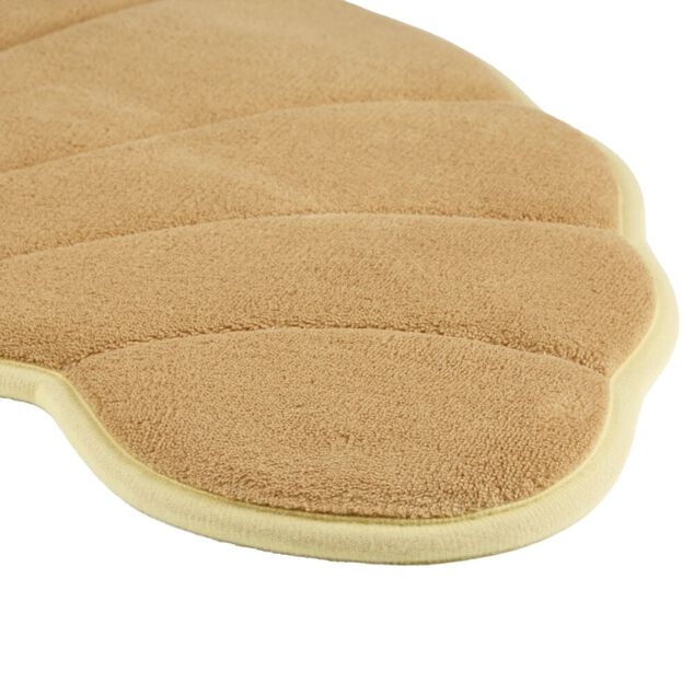 Tapis croissant polyester marron 40x75cm