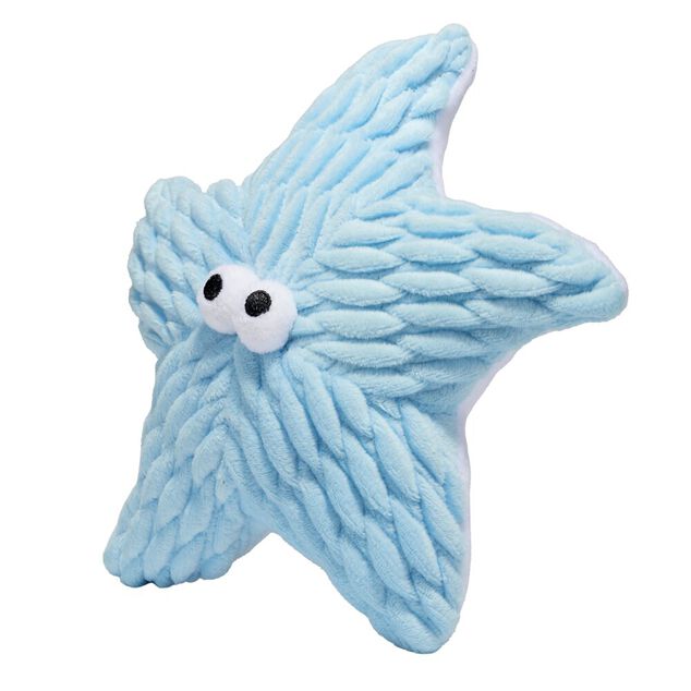 Jouet peluche pour chien &eacute;toile de mer bleue &Oslash;20cm