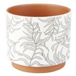 Pot en terre cuite imprimée Ø14xH12cm (4 modèles)