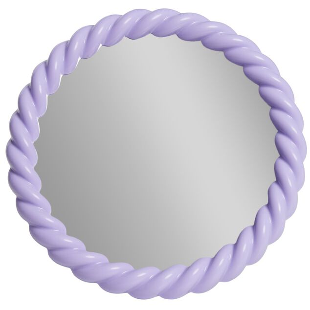 Miroir contour torsadé pastel Ø19cm (2 modèles)