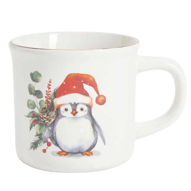 Coffret mug Noël 330ml motif mignon avec biscuits (3 modèles)