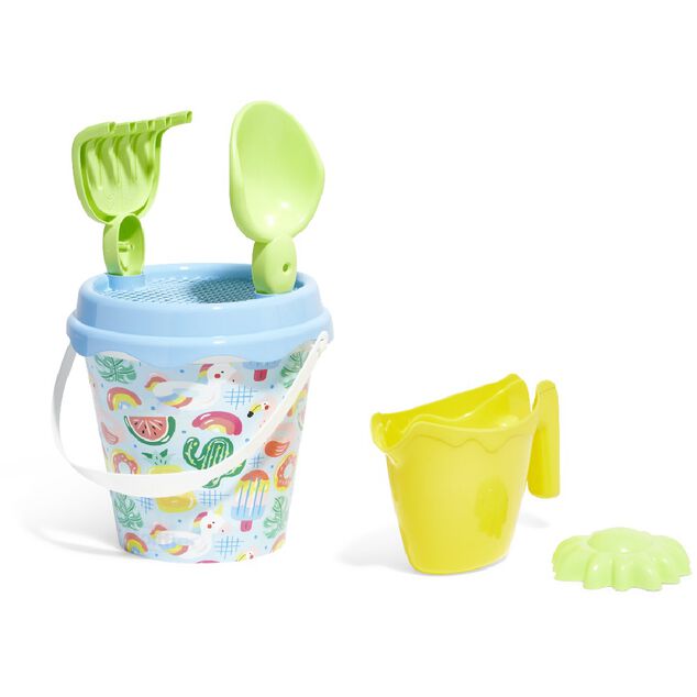 Seau de plage Funcky motif exotique &Oslash;18xH29,5cm