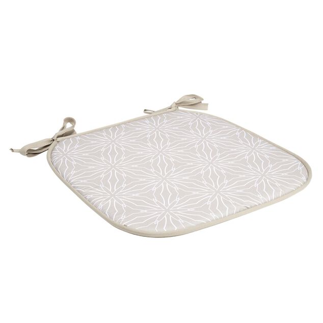 Galette de chaise carr&eacute;e x4 avec motif 38x38cm (4 mod&egrave;les)