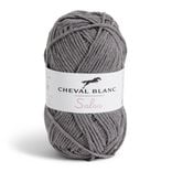 Pelote fil à tricoter 110m Salsa Cheval Blanc coton et acrylique gris 50g