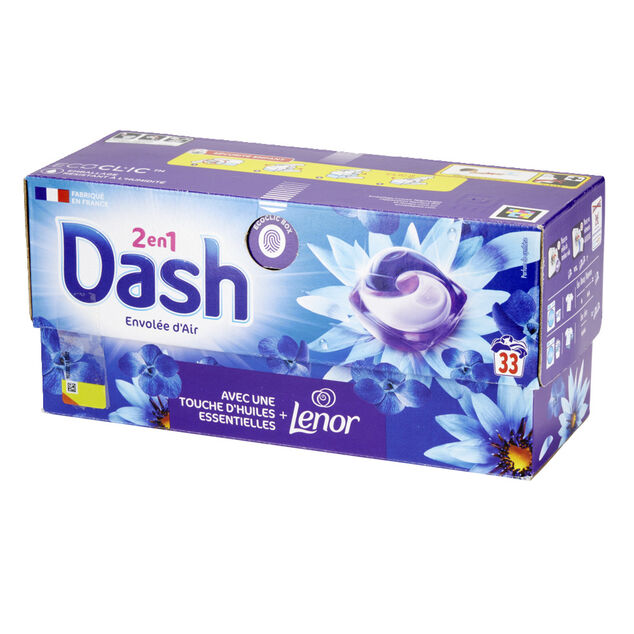 Lessive capsule Dash Envolée D'air 33 capsules