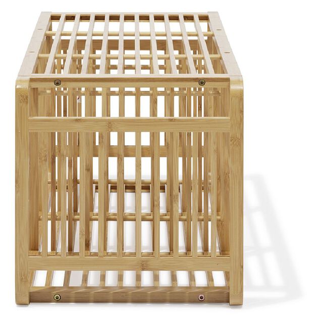 &Eacute;tag&egrave;re 3 cases Macao bambou naturel - L.33xP.33xH.96cm