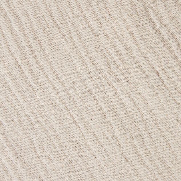 Plaid &eacute;t&eacute; gaze de coton beige fonc&eacute; 120x150cm