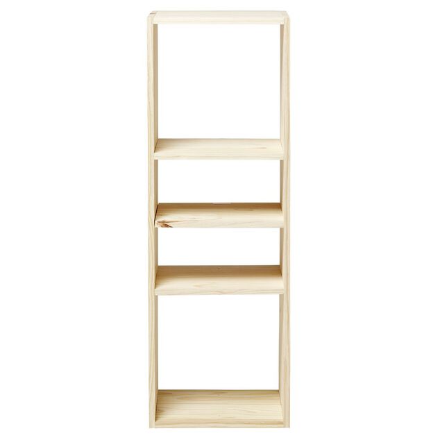 Structure Box Cube 3 cases 35x30x105cm pin naturel
