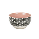 Bol en porcelaine motif graphique noir blanc