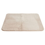 Tapis uni imitation fourrure 60x90cm - 2 coloris blanc ou beige