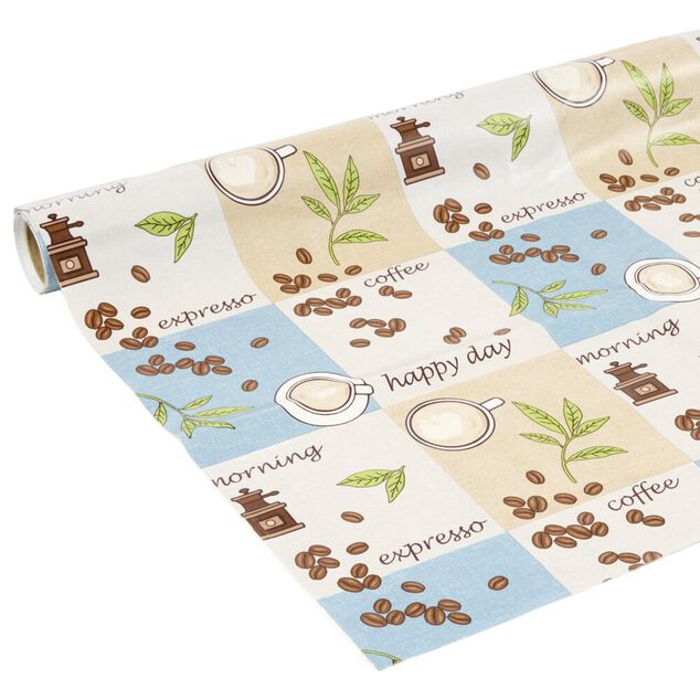 Toile cir&eacute;e au m&egrave;tre collection &eacute;t&eacute; Morning Caf&eacute; 140cm