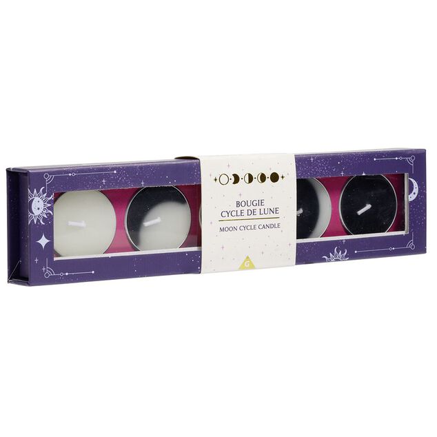 Coffret 5 bougies cycle de lune 24x25cm