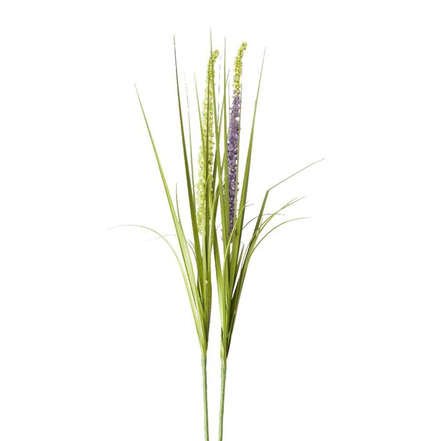 Fleur artificielle 1 tige liatris vert ou violet H90cm