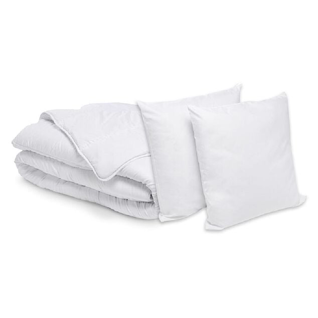 Pack couette temp&eacute;r&eacute;e 210x230cm et 2 oreillers moelleux 60x60cm