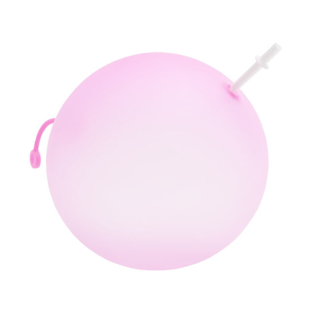 Balle bulle gonflable extensible rose &Oslash;9xH6,5cm