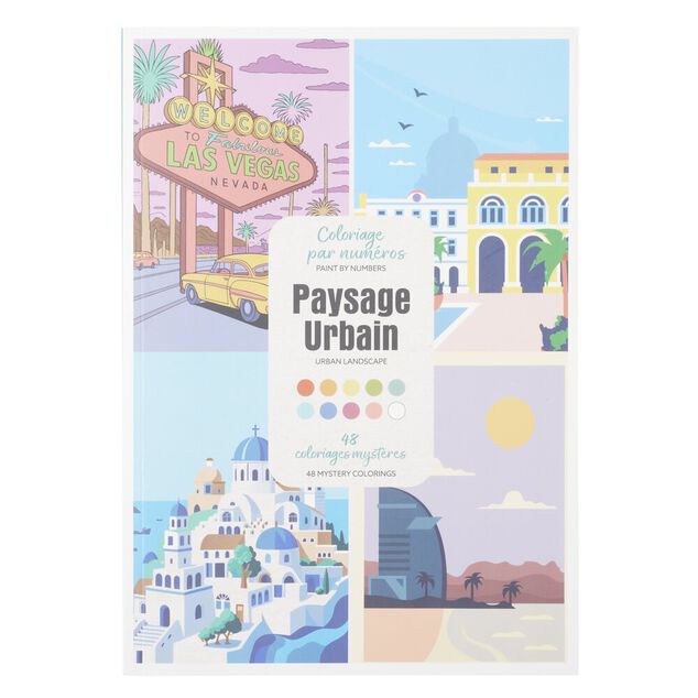 Livre de coloriage par num&eacute;ros 48 pages (3 mod&egrave;les)