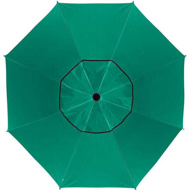 Parasol de plage orange corail UV UPF50+ &Oslash;180xH195cm