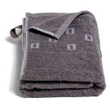 Serviette de toilette 50x100cm coton et polyester gris