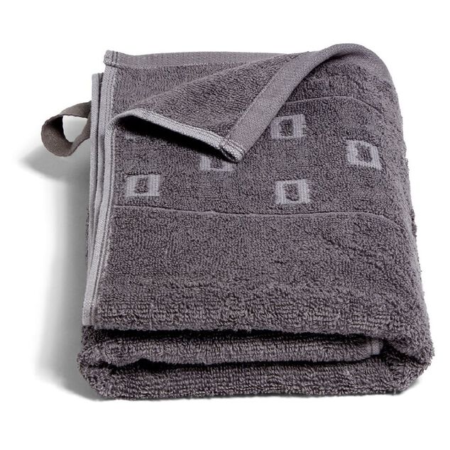 Serviette de toilette 50x100cm coton et polyester gris