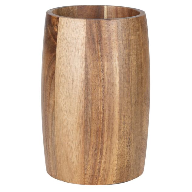 Ustensile de cuisine x4 en bois acacia avec pot