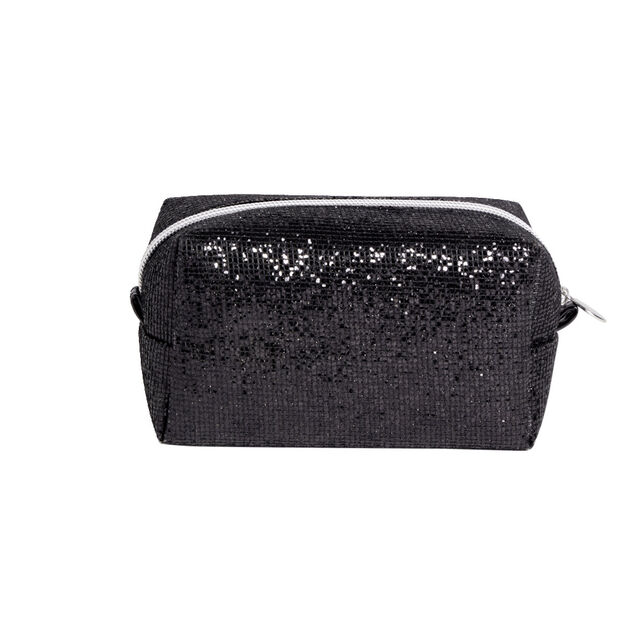 Pochette pailletée rectangulaire 15x7xH9cm - 2 modèles rose ou noir