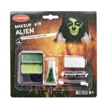 Maquillage Halloween alien vert